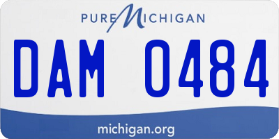 MI license plate DAM0484