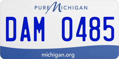 MI license plate DAM0485