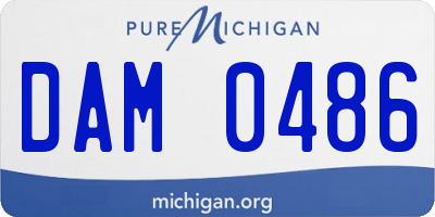MI license plate DAM0486