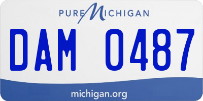 MI license plate DAM0487