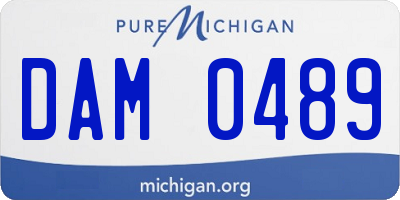 MI license plate DAM0489