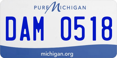 MI license plate DAM0518