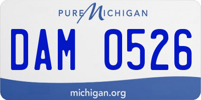 MI license plate DAM0526