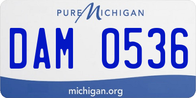 MI license plate DAM0536