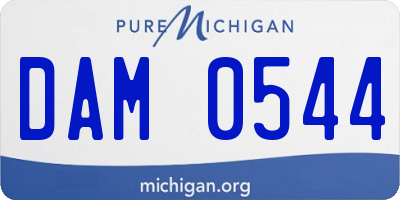 MI license plate DAM0544