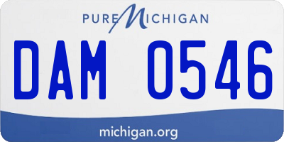 MI license plate DAM0546