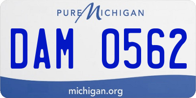 MI license plate DAM0562