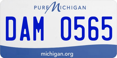 MI license plate DAM0565