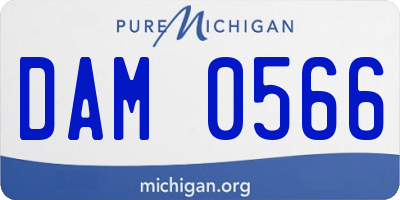 MI license plate DAM0566