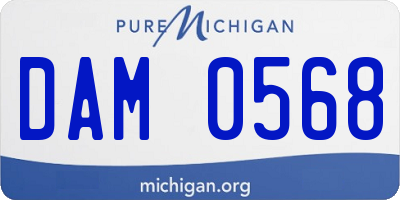 MI license plate DAM0568