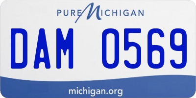 MI license plate DAM0569