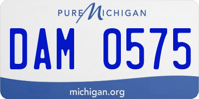 MI license plate DAM0575