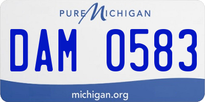 MI license plate DAM0583