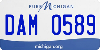 MI license plate DAM0589