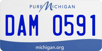 MI license plate DAM0591