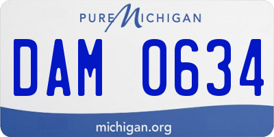 MI license plate DAM0634