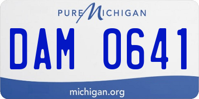 MI license plate DAM0641