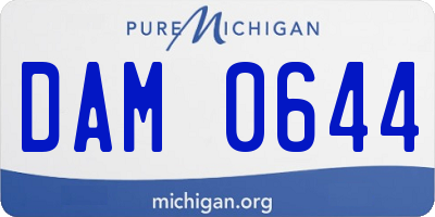 MI license plate DAM0644
