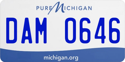 MI license plate DAM0646