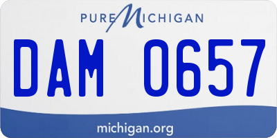 MI license plate DAM0657