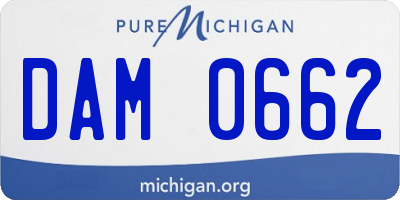 MI license plate DAM0662