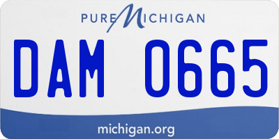 MI license plate DAM0665