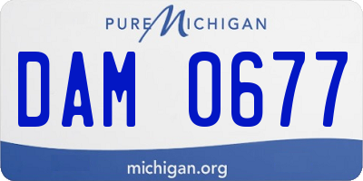 MI license plate DAM0677