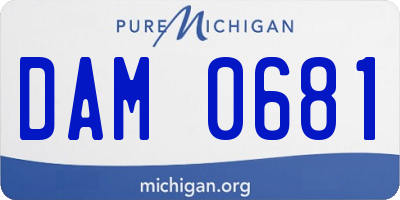 MI license plate DAM0681