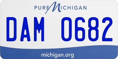 MI license plate DAM0682