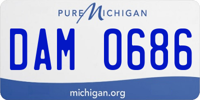 MI license plate DAM0686