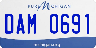 MI license plate DAM0691