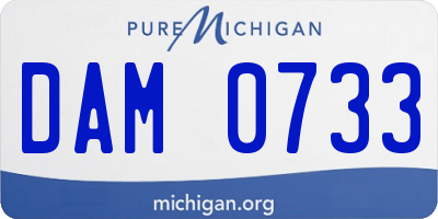 MI license plate DAM0733