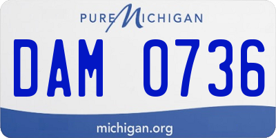 MI license plate DAM0736