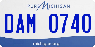 MI license plate DAM0740