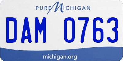 MI license plate DAM0763