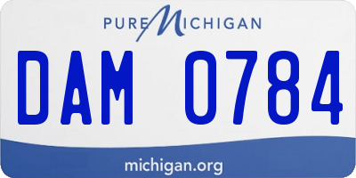 MI license plate DAM0784