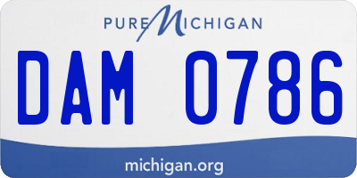 MI license plate DAM0786