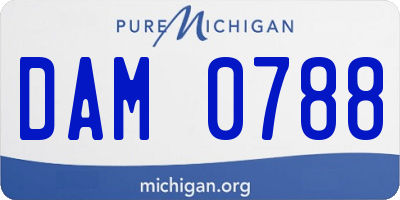 MI license plate DAM0788