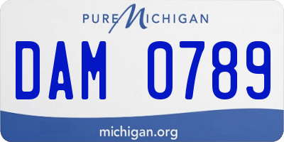 MI license plate DAM0789