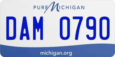 MI license plate DAM0790