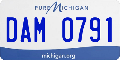 MI license plate DAM0791