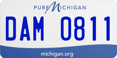 MI license plate DAM0811