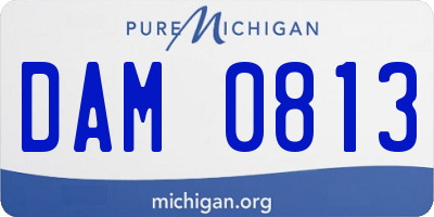 MI license plate DAM0813