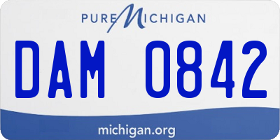 MI license plate DAM0842