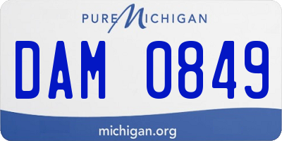 MI license plate DAM0849
