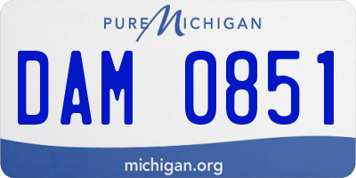 MI license plate DAM0851