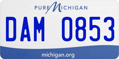 MI license plate DAM0853