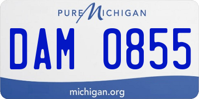 MI license plate DAM0855