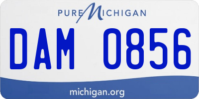 MI license plate DAM0856