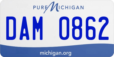 MI license plate DAM0862